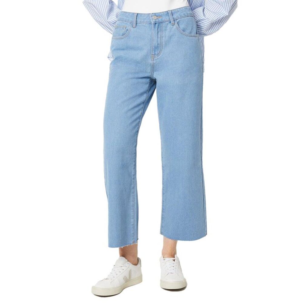 Principles Womens/Ladies 7/8 Petite Wide Leg Jeans / Light Blue